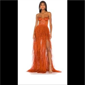 For love and lemons burnt orange long dress